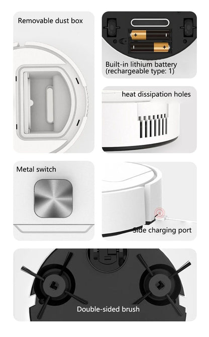 Xiaomi 3 in 1 Mini Intelligent Sweeping Robot Suction Sweeping Mopping Household Use Small Appliances Ultra-thin Cleaner