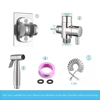 Handheld Bidet Toilet Sprayer Jet Kit Stainless Steel Shattaf Sprayer Kit Bathroom Personal Hygiene