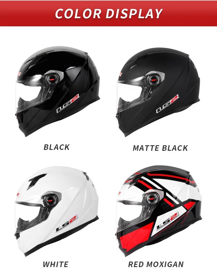 Capacete de motocicleta LS2 FF358 Capacete integral LS2 Draze para homens e mulheres Capacete de corrida de moto com casco de ABS Cascos Para Moto Aprovado pela ECE