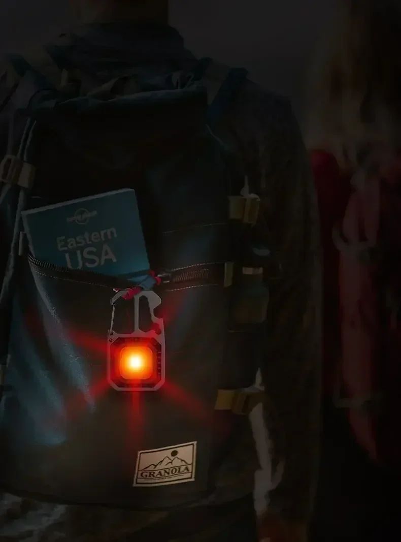 Mini LED Portable Keychain Flashlight Outdoor COB Work Light Emergency Lighting With Window Hammer Bottle Opener Lamp Camping