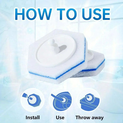 2/10/20pcs Escova de Vaso Sanitário Atualizada com Cabo, Refis de Cabo de Limpeza Descartáveis Compatíveis com Vaso Sanitário