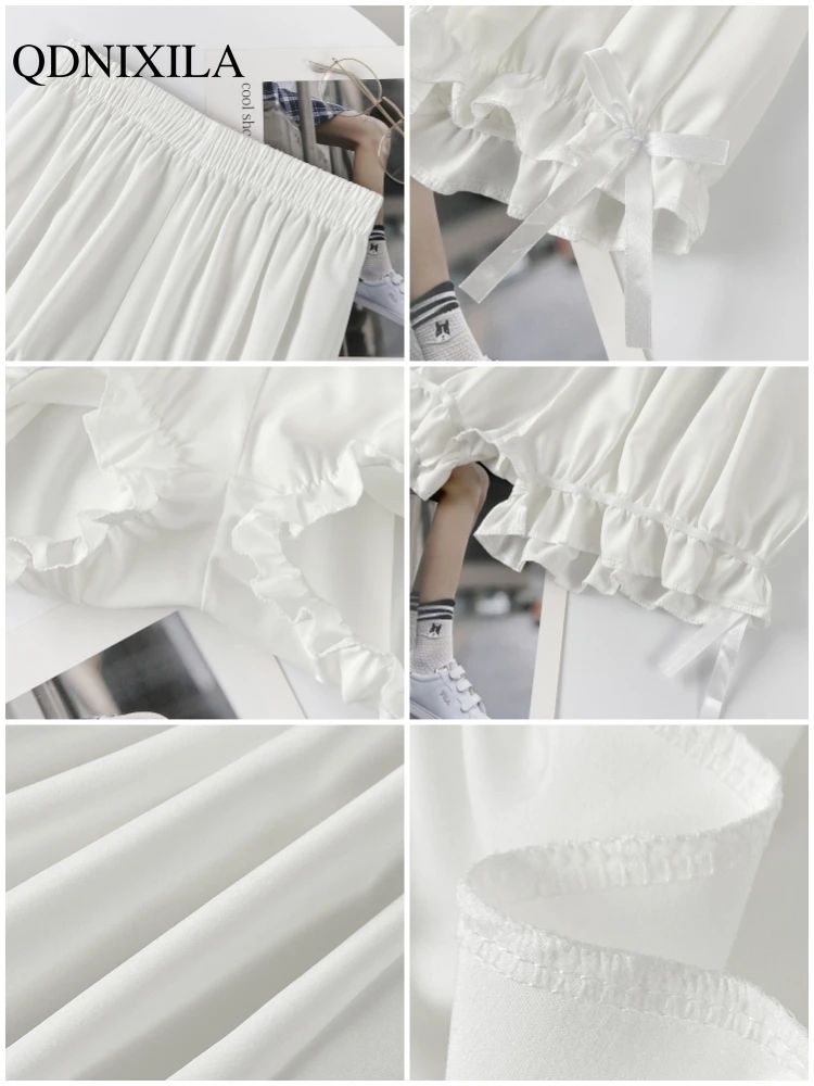 Summer Women's Shorts Bow Lace Thin Anti-exposure JK Lolita Pumpkin Leggings Outerwear Loose Bloomer Shorts Safety Pants