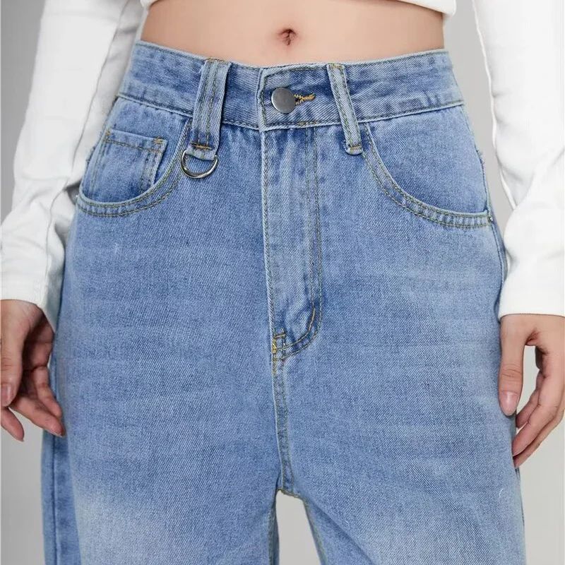 Summer Men Baggy Jeans Unisex Vintage American Style Straight Wide Leg Denim Pants Fashion Brand Hot Sale Casual Trousers