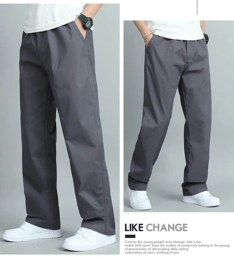Calça Masculina Casual Plus Size 6GG Algodão Folgada Comprida Calça Esporte Elástico Cordão Moletom Masculina Calça Jogger Masculina Outono