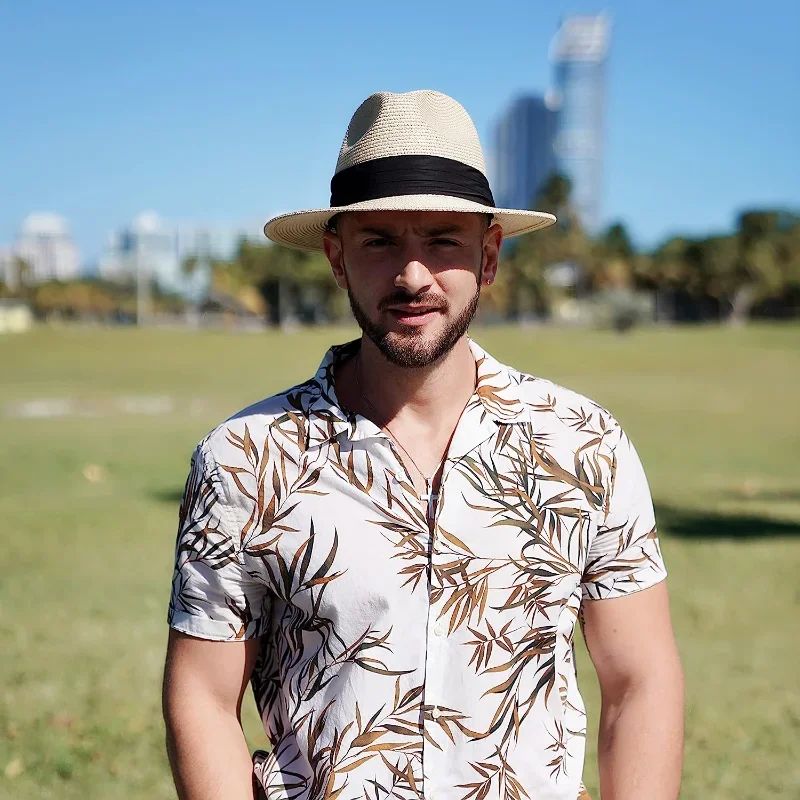 Chapéus de Sol Grandes Oversize para Homens Mulheres Praia Panamá Aba Larga Chapéu de Palha Senhora Chapéus de Sol de Verão Plus Size Chapéu Fedora 55-57cm 58-60cm