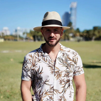 Chapéus de Sol Grandes Oversize para Homens Mulheres Praia Panamá Aba Larga Chapéu de Palha Senhora Chapéus de Sol de Verão Plus Size Chapéu Fedora 55-57cm 58-60cm