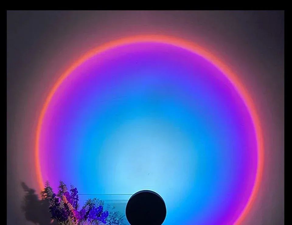 Led USB Sunset Lamp Projector Home Party Decor Night Light Atmosphere Neon Lights For Bedroom Living Room Wall Photography