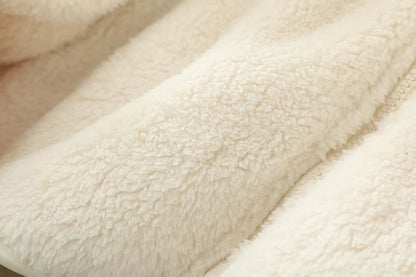 Women's Solid Color Fleece Coat Autumn Winter Warm Zipper Hoodie Loose Stand Collar Jacket Fashion Casual Elegant Ladies Clothes