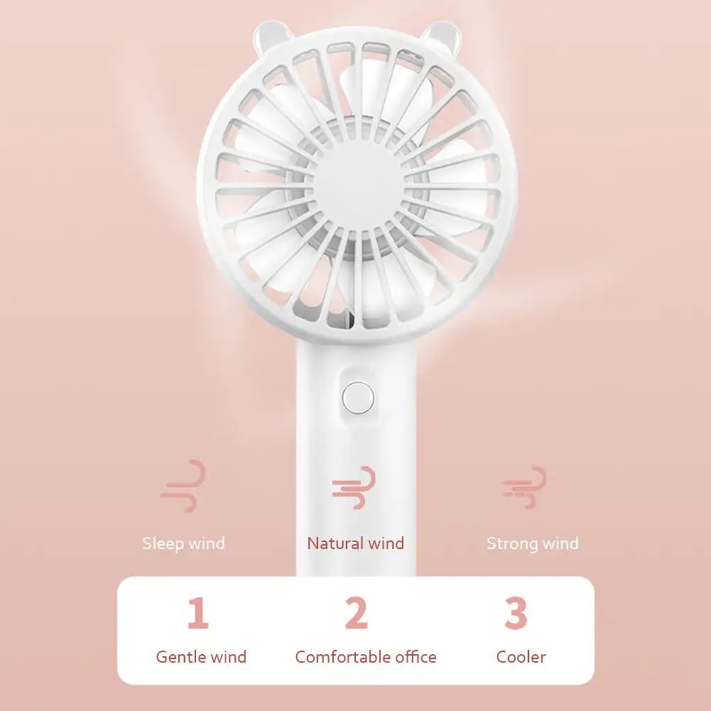 Portable Handheld Fan Small Cooling Fan USB Rechargeable Eyelash Eyelash Mute Cooler Handheld Fan Mini USB Rechargeable Desk