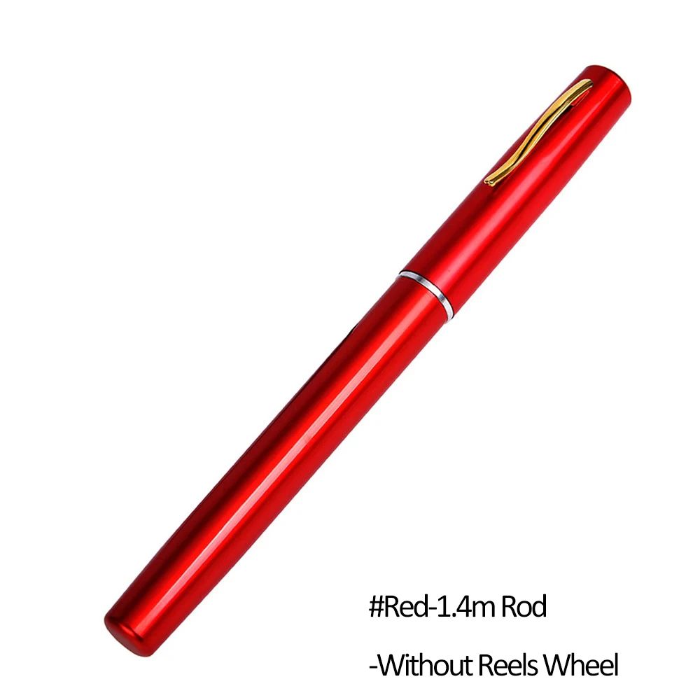 Vara de Pesca Retrátil Compacta Estilo Caneta 1M-1.6M Haste Telescópica Leve em Liga de Alumínio Portátil para Uso Externo Equipamento de Pesca