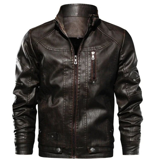Mens Leather Jackets High Quality Classic Motorcycle Jacket Male Plus faux leather jacket men spring Drop shipping
