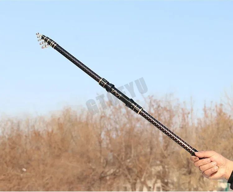 Vara de Pesca Telescópica de 2.1m-4.5m Vara de Surf para Viagem de Spinning 10-250g de Potência Vara de Arremesso de Longa Distância Vara de Baitcasting de Alto Carbono