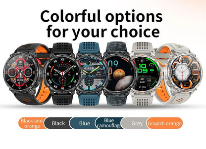 Smartwatch Masculino Externo Ultra Durável Bateria 1100mAh Relógio de Saúde Bússola Assistente de Voz Chamada À Prova D'água Esporte Smart Watch Masculino