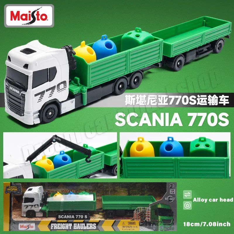 Maisto Stania 770S Transport Trailer Volvo FH16 Trailer Liga de Fundição Brinquedos de Carro Modelo Colecionável Miniatura Carro Modelo Decoração