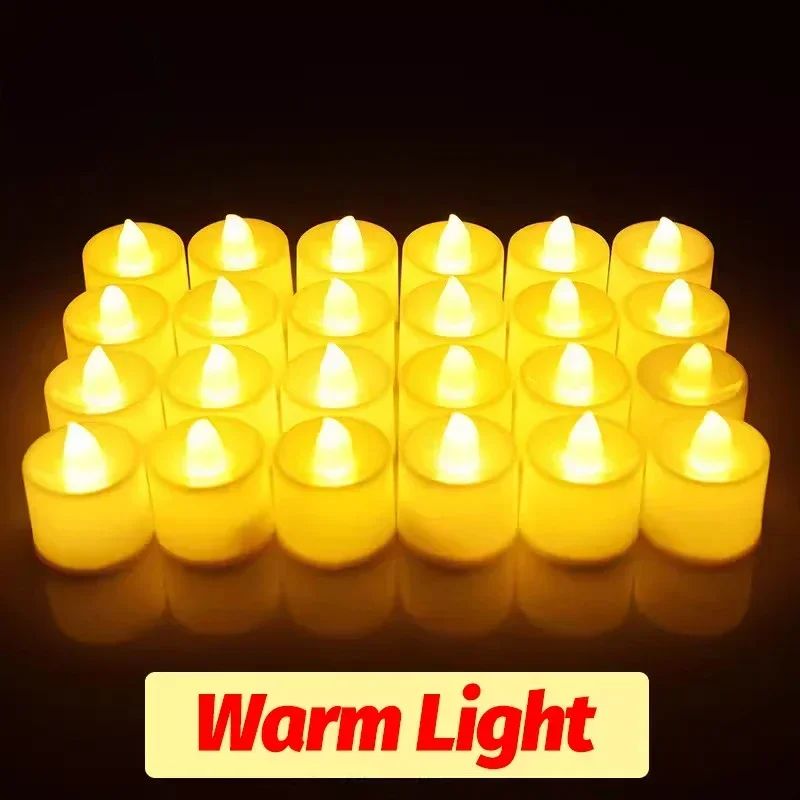 Flameless LED Electronic Candle Lights with Battery Tealight Candles Lamp Lighting for Christmas Wedding Birthday Party Decor