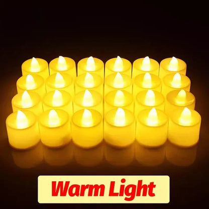 Flameless LED Electronic Candle Lights with Battery Tealight Candles Lamp Lighting for Christmas Wedding Birthday Party Decor