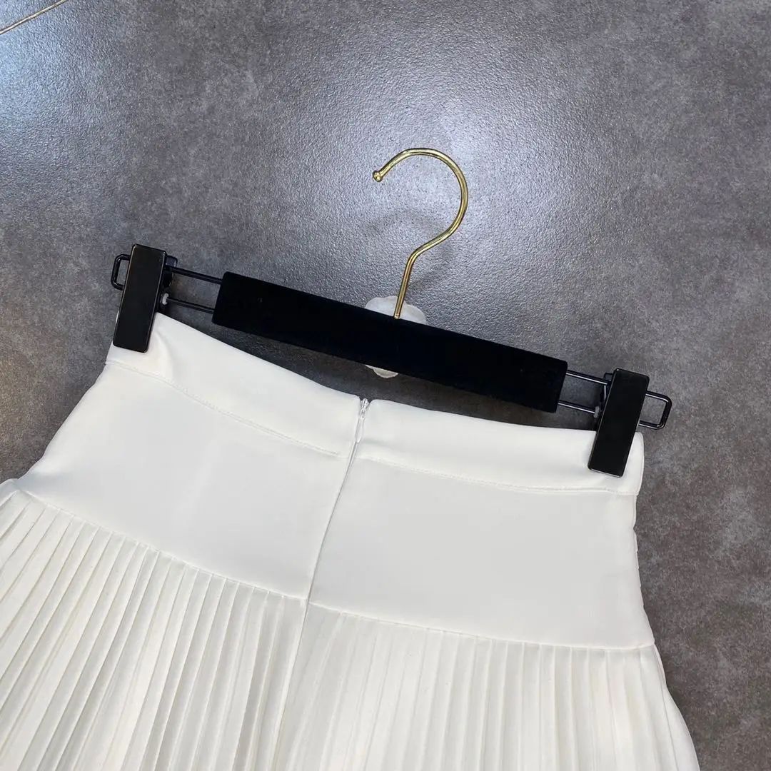 2024 Spring Summer New Arrivals High Waist Short Mini Pleated Skirt Streetwear Women Slim Fashion Korea Kawaii A Line Skirt