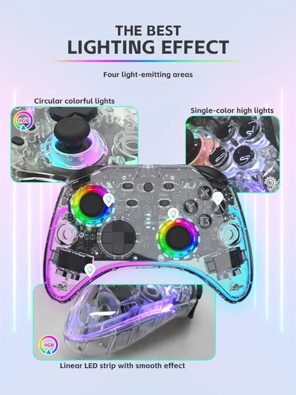 DATA FROG Transparent LED Wireless Controller For Switch Switch Lite Switch OLED Gamepad