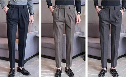 Calças de Terno Masculinas, Calças de Vestir Slim Modernas, Calças Brancas Pretas Azuis Verdes Pantalones Hombre Outono/Inverno Masculino, Novidade 2025