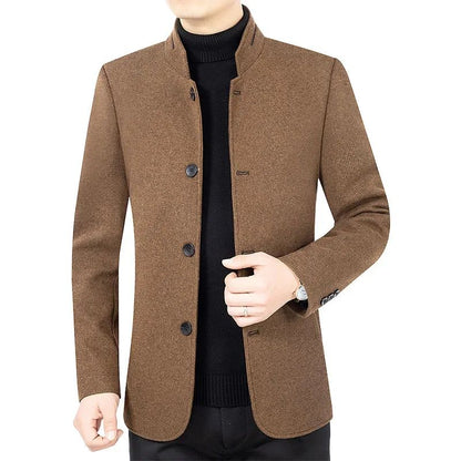 New Men Business Casual Woolen Blazers Jackets Woolen Blends Male Autumn Slim Fit Blazers Coats Mens Clothing