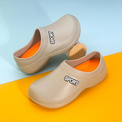 2025 New Kitchen Shoes Non-Slip Oil-Resistant Chef Rain Shoes Restaurant Food Work Shoes Comfortable EVA Material for Men
