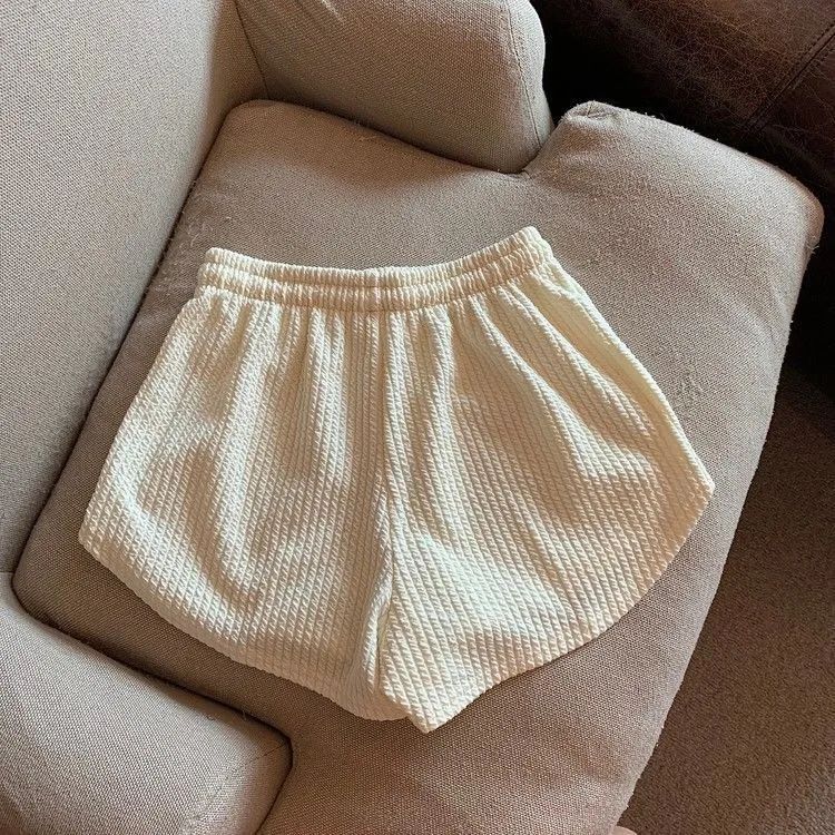 Women Shorts Summer High Elastic Lace Up Drawstring Wide Leg Sweat Short  Shorts for Women  Women Clothing  Womens Shorts