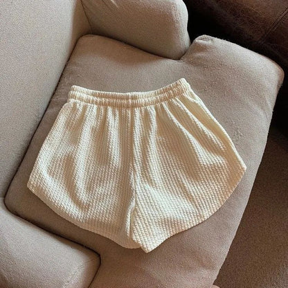 Women Shorts Summer High Elastic Lace Up Drawstring Wide Leg Sweat Short  Shorts for Women  Women Clothing  Womens Shorts