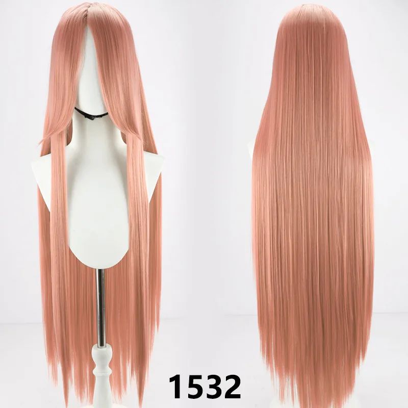 Perucas sintéticas de cabelo rosa com volume de ar, seda de cabelo macia de alta temperatura, cabelo a granel, peruca longa, cacheada, de ondas grandes, lisa, para Cosplay