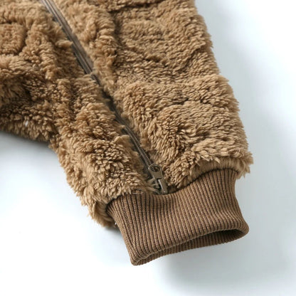 0-18Months Newborn Baby Romper Winter Thicken Flannel Warm Clothes Infant Boy Girl Oneies Pyjamas Heart-Shaped Hooded Jumpsuits