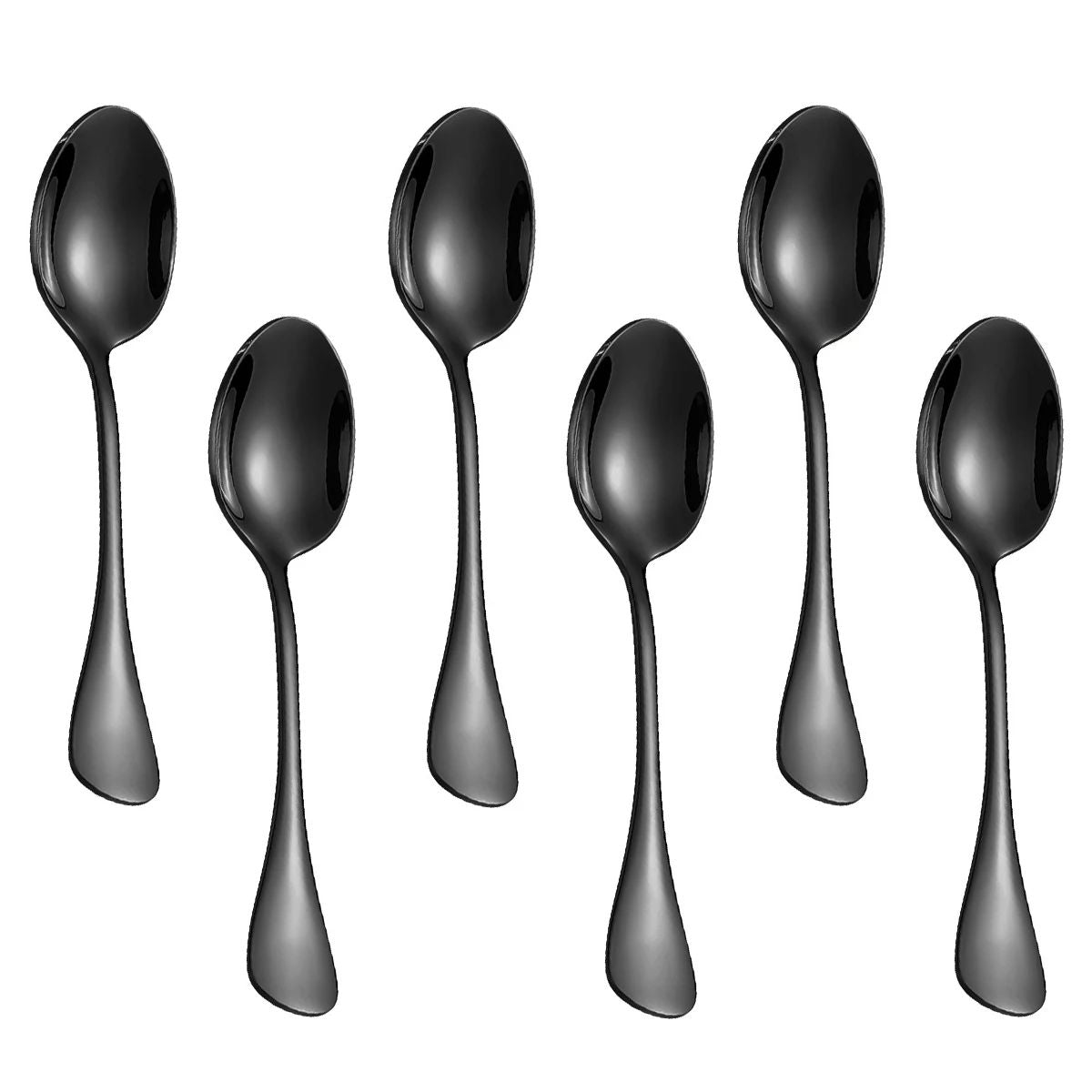 6Pcs Stainless Steel Coffee Spoon For Dessert Ice Cream Stirring Tea Small Spoons Kitchen Accessories Mini Gold Spoon Set