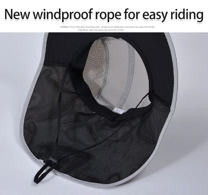 Summer MEN Shawl Fisherman Hat Quick Drying Breathable Sunshade Hat Outdoor Sun Protection Fishing Hat