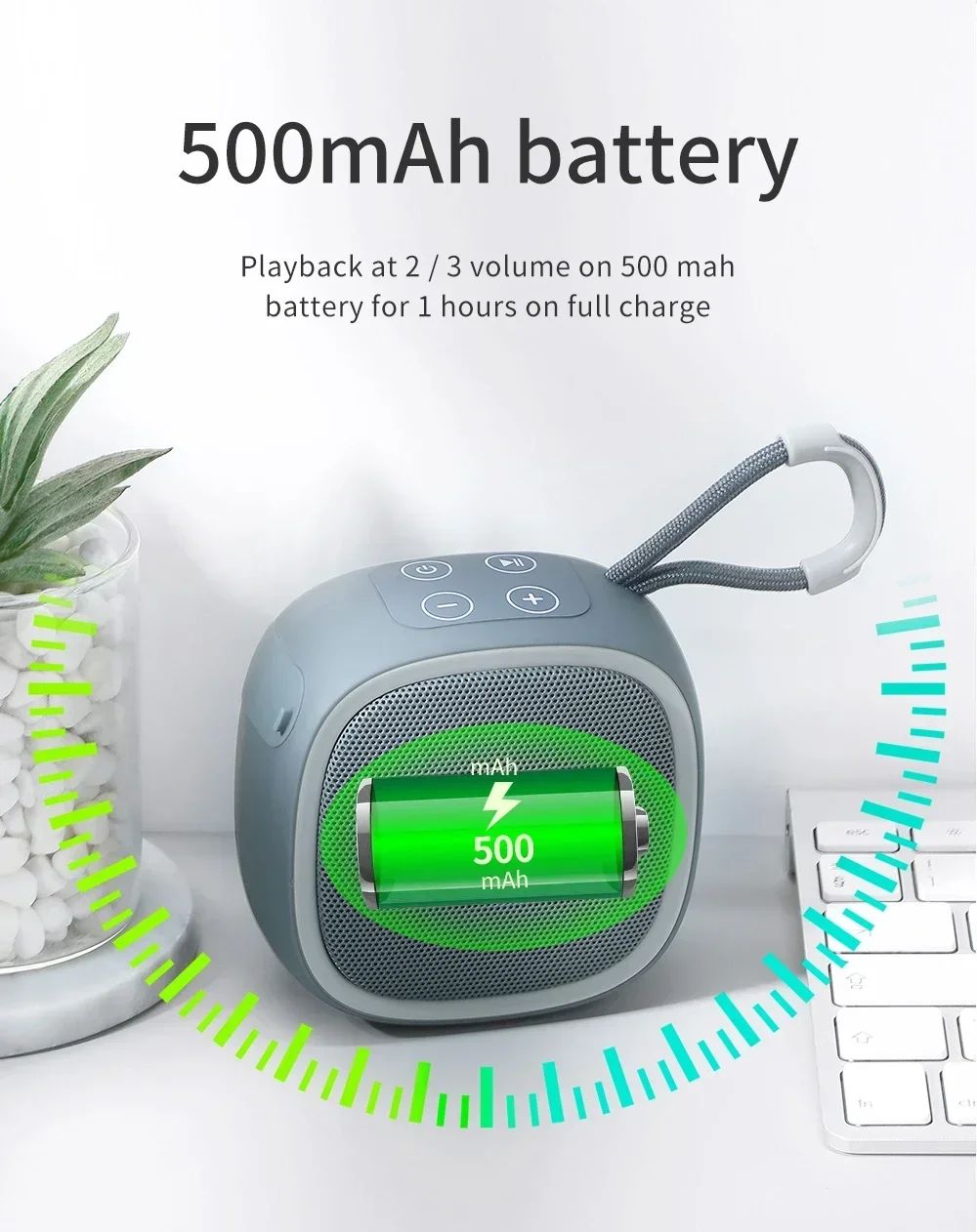 Caixa de som Bluetooth T&G TG659 Mini Sem Fio Potente à Prova D'água TWS Bluetooth 5.3 com Alto-falante HIFI e Suporte para Cartão TF e Rádio