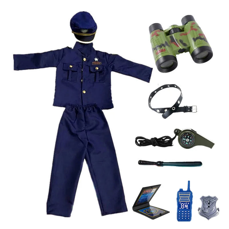 New Year's Dress Up America Police Costume for Kids - Police Officer Costume for Boys - Cop Uniform Set with Accessories