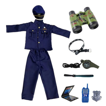 New Year's Dress Up America Police Costume for Kids - Police Officer Costume for Boys - Cop Uniform Set with Accessories