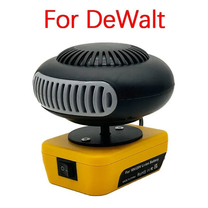 Portable Li-ion Battery Power Air Heater Blower Fan Heater Hot&Cold Wind Dual Mode for Makita for Bosch for DeWalt for Milwaukee