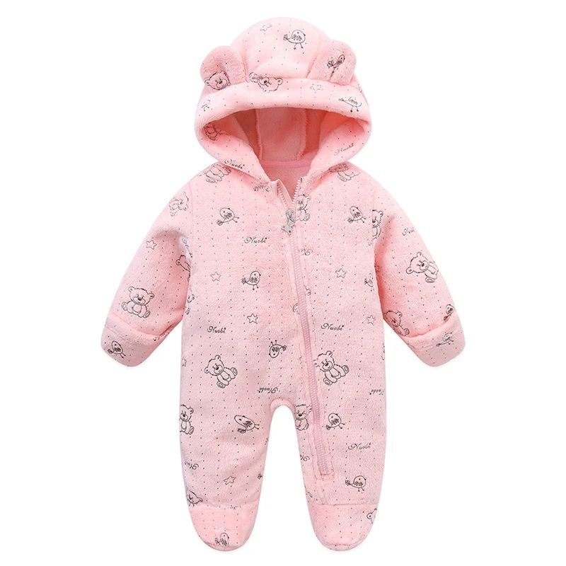 Newborn Baby Clothes Flannel Autumn Winter Baby Boys Girls Rompers Cartoon Newborn Bodysuit Soft Warm Jumpsuit for Babies 0-12M