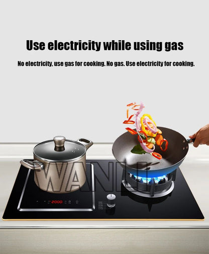 Desktop 220v Household Built-in Electric Dual-purpose Gas Stove Induction Cooker Natural Gas/Liquefied Petroleum Gas Single-burn