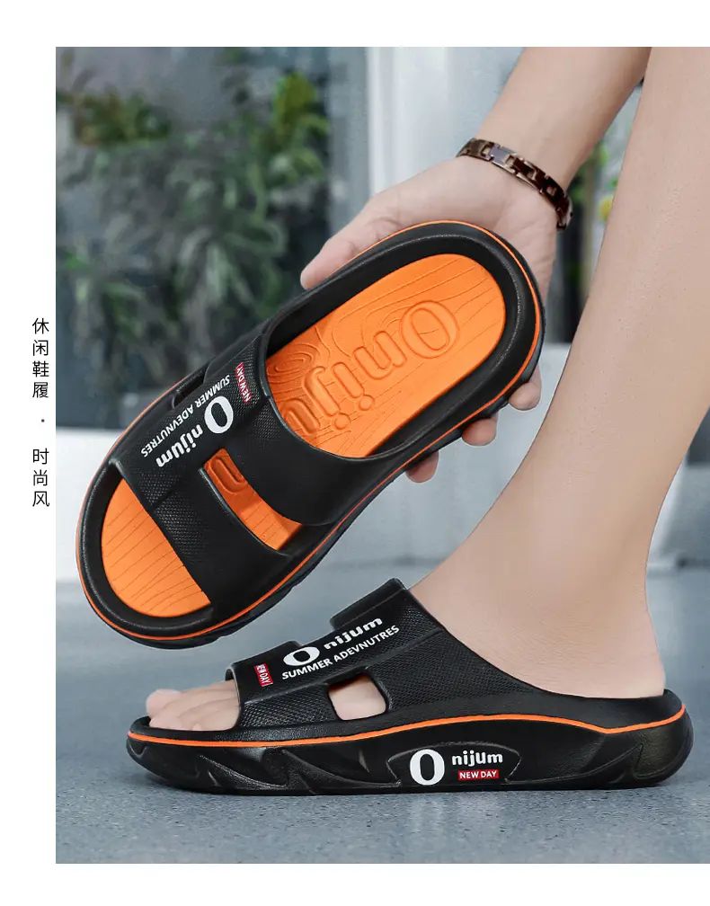 New Summer Men Massage Slippers Sides Indoor Outdoor Sandals Soft Sole Slides Male Flip-flops Men's Sandals Beach Casual Shoes