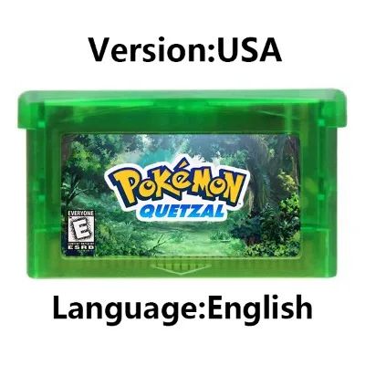 Cartucho de Jogo GBA Console de Videogame 32 Bits Card da Série Pokemon Crown Clover Unbound Quetzal Glazed Gaia Emerald Legacy