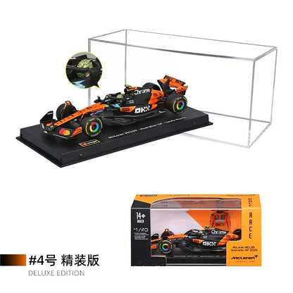 Novo Em Estoque Bburago 2025 F1 1:43 McLaren Mcl39 F1 Versão Capacete Miniatura em Liga de 2025 Campeões Carro F1 Modelo Brinquedos Personalizados