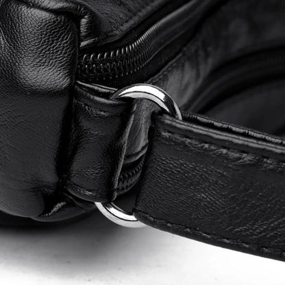 Fashion Soft Leather Crossbody Bags for Women 2025 Casual Female Multi Pocket Messenger Bags Retro Handbags Ladies Shoulder Bags