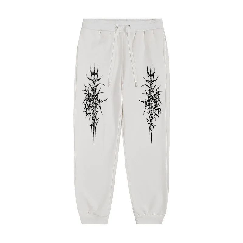 Calça Esportiva Masculina Estampada de Cintura Calça Casual de Rua Esportiva Adequada para Esportes ao Ar Livre e Lazer Calça de Corrida Pura