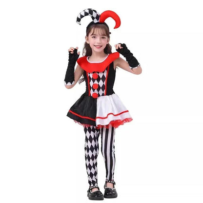 2026 New Sydanne New Variety Clown Skirt Dress Set Cosplay Costume  Cute Clown Clothes Masquerade Halloween Costume