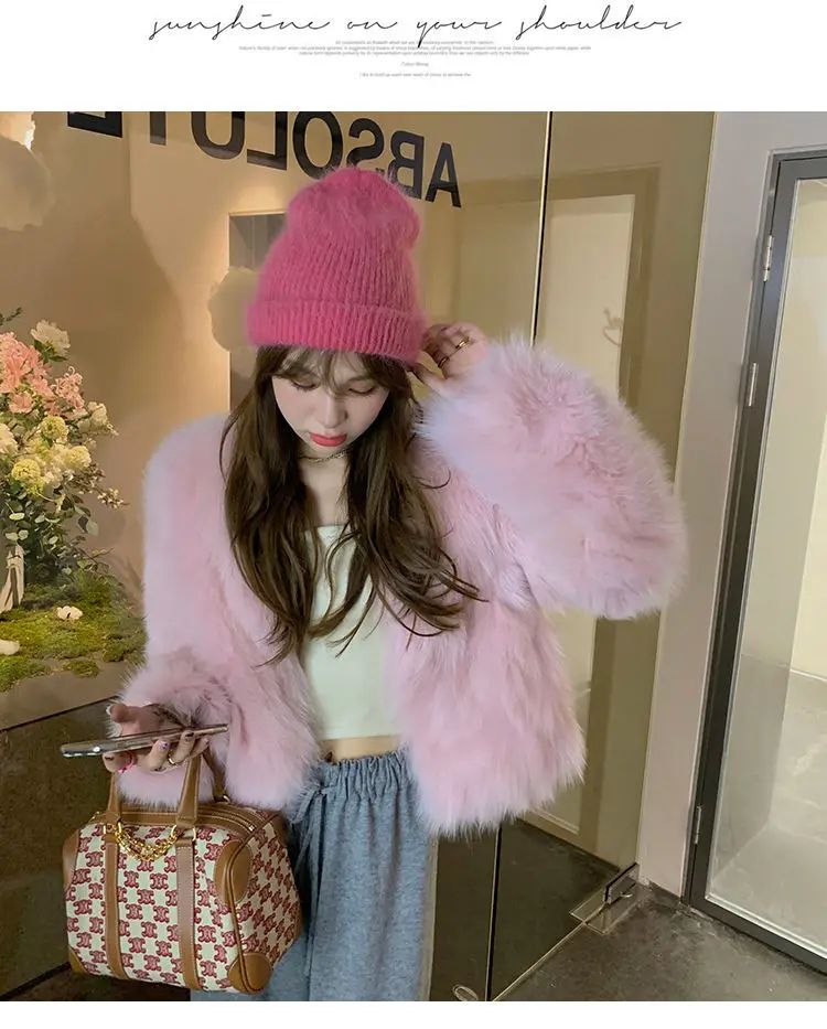 Faux Fur Coat Womens Clothing 2025 New Fashion Casual Imitation Fox Fur Coat Female  Short Loose Comfortable Winter Jacket