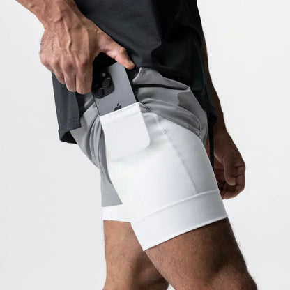 Shorts Masculino Dragon Ball Camada Dupla Son Goku Verão Anime Japonês Falso Duas Peças Esportivo Fitness Secagem Rápida