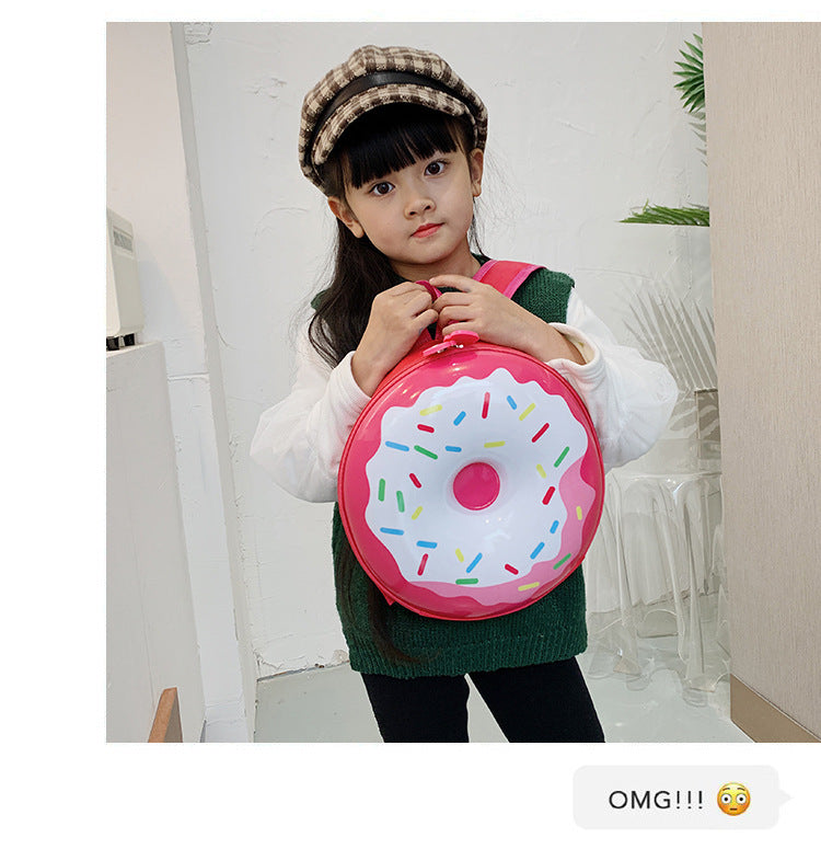 Cartoon Kids Backpack Cute Donut Eggshell Bag Fun Kindergarten Kids Backpack Boys Girls Backpack