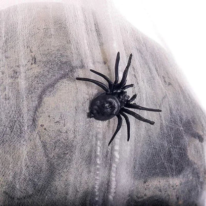 Decoração de Dia das Bruxas com Aranha Que Brilha e Controla o Som, Crânio de Algodão, Propriedade Assustadora, Casa Assombrada, Sala Secreta, Decoração de Pátio