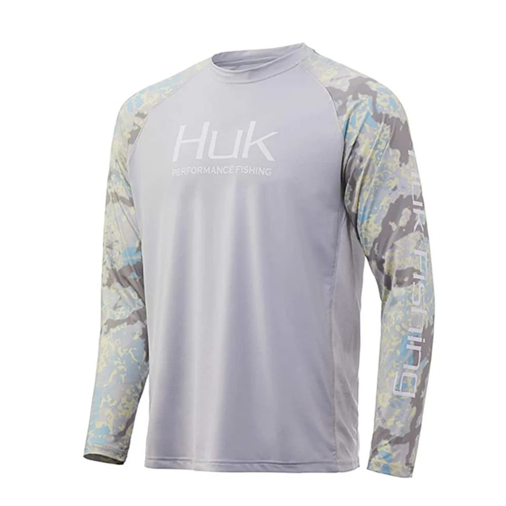 HUK Fishing Shirts Long Sleeve Uv Protection Clothing Mens Outdoor Summer Jersey Upf 50 Clothes Performance Breathable Fishing