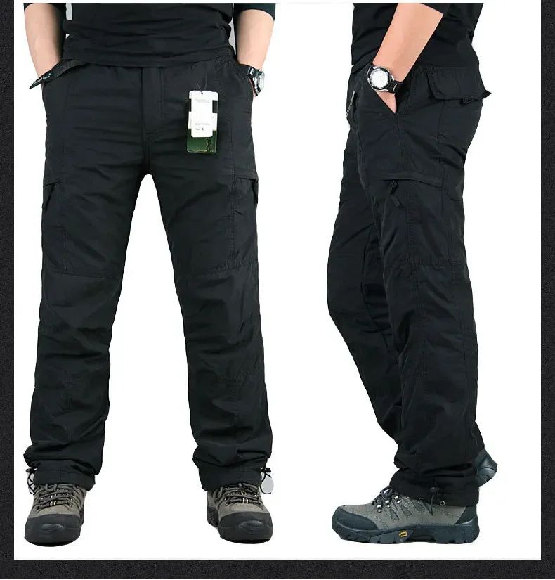 Warm Winter Fleece Pants Tactical Cargo Pants Classic Outdoor Hiking Thicken Joggers Pant Multi Pocket Trousers