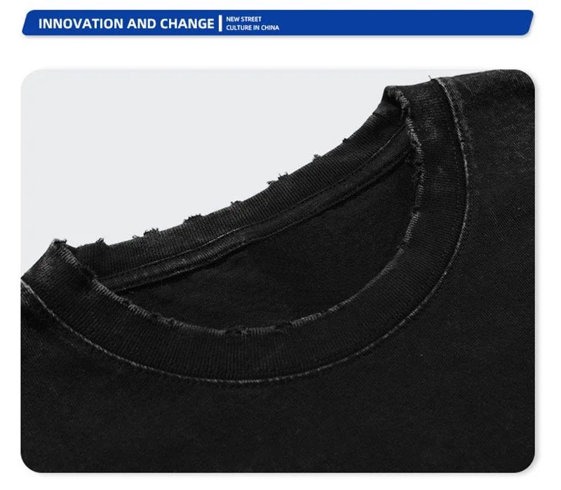 Spider Cat Graphic Printed T-Shirt High Street Streetwear T Shirt Vintage Washed Loose Oversize Tshirt Fashion Cotton Men Tees